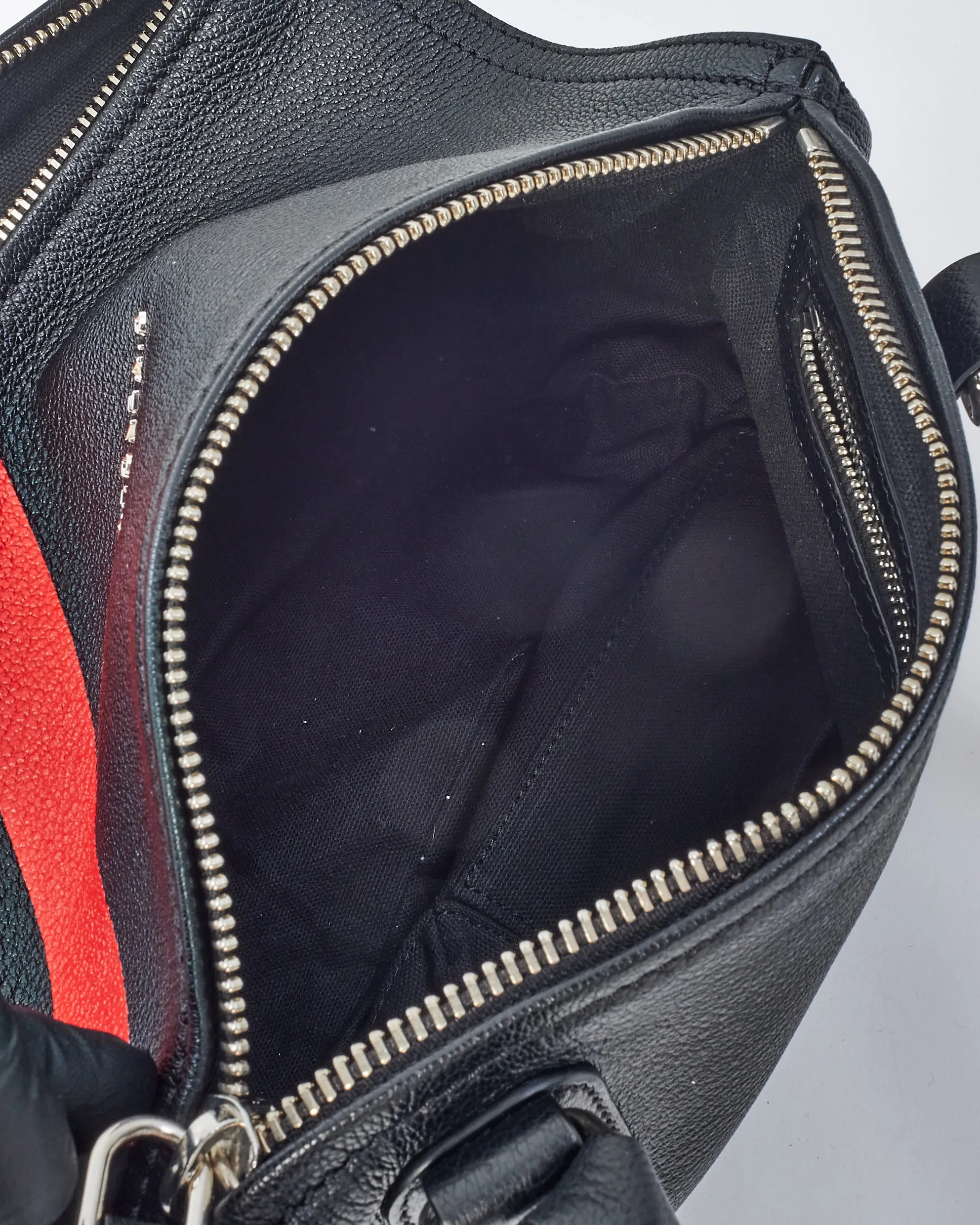 Givenchy Black & Red Stripe Leather Small Pandora Bag