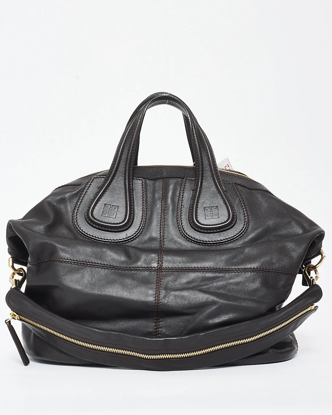 Givenchy Dark Brown Leather Nightingale Shoulder Bag