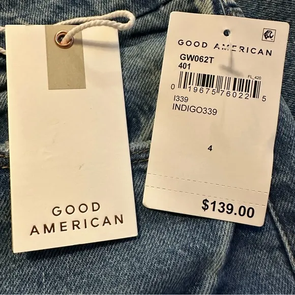 Good American‎ NWT Women's Jeans The Weekender Jean Indigo339 Size 4/27