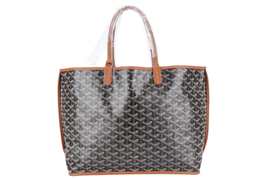 GOYARD ANJOU PM BAG BLACK AND TAN COLOR WITH DUST COVER