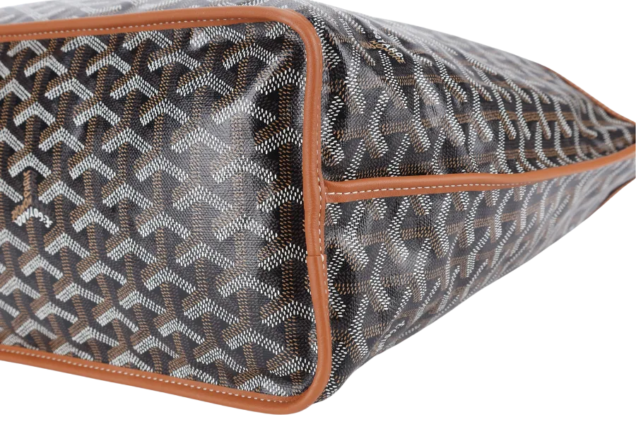 GOYARD ANJOU PM BAG BLACK AND TAN COLOR WITH DUST COVER
