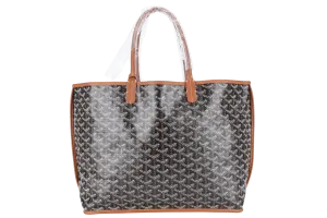 GOYARD ANJOU PM BAG BLACK AND TAN COLOR WITH DUST COVER