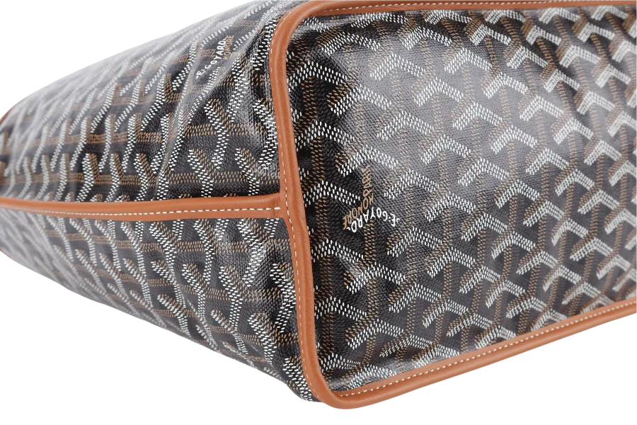 GOYARD ANJOU PM BAG BLACK AND TAN COLOR WITH DUST COVER