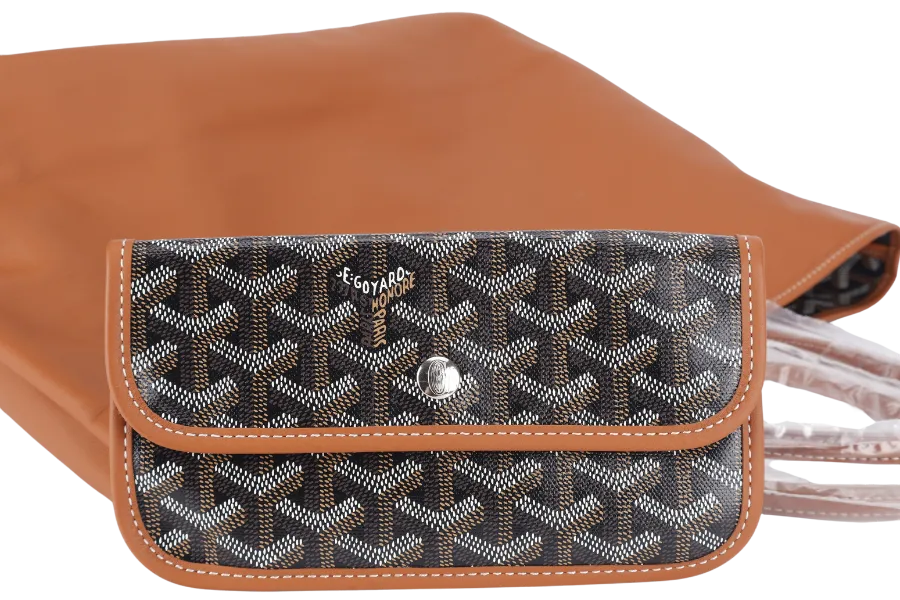 GOYARD ANJOU PM BAG BLACK AND TAN COLOR WITH DUST COVER