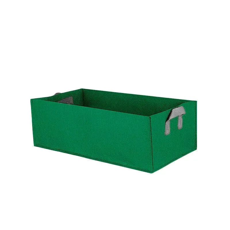 Grow Bags Non-Woven Fabric Raised Garden Bed Rectangle Planting Container Grow Bags Fabric Planter Pot For Plants Nursery Pot