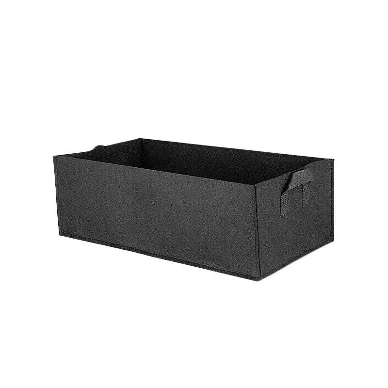 Grow Bags Non-Woven Fabric Raised Garden Bed Rectangle Planting Container Grow Bags Fabric Planter Pot For Plants Nursery Pot