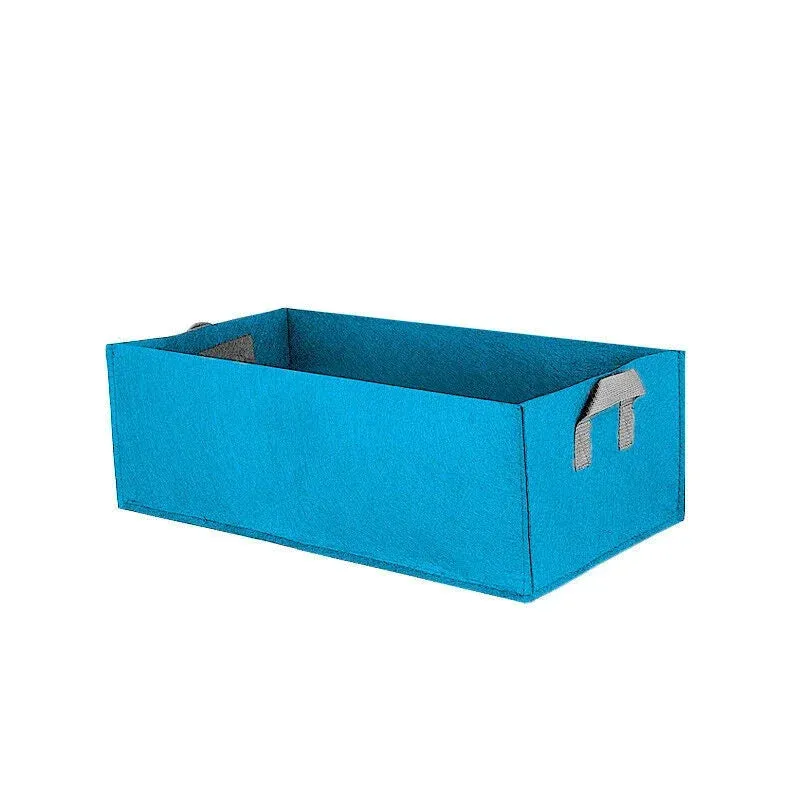 Grow Bags Non-Woven Fabric Raised Garden Bed Rectangle Planting Container Grow Bags Fabric Planter Pot For Plants Nursery Pot