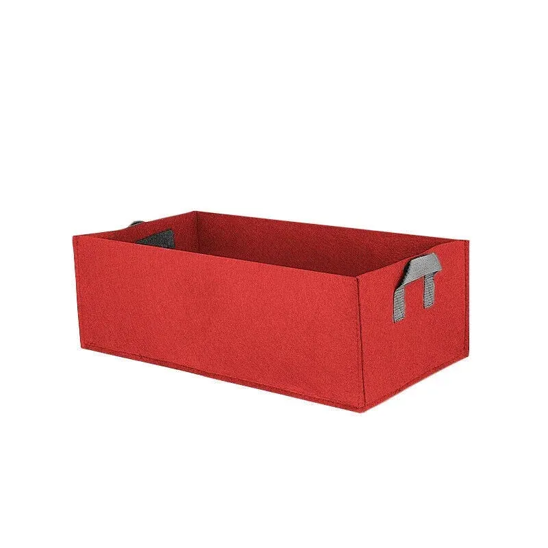 Grow Bags Non-Woven Fabric Raised Garden Bed Rectangle Planting Container Grow Bags Fabric Planter Pot For Plants Nursery Pot