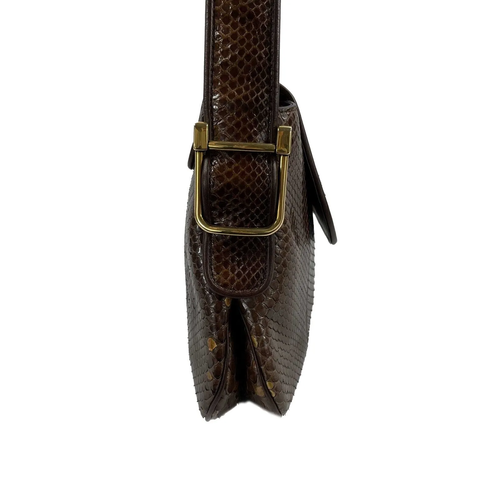 Gucci - 1973 Python Metallic Accent Shoulder Bag