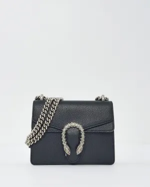 Gucci Black Leather Rhinestone Dionysus Mini Bag