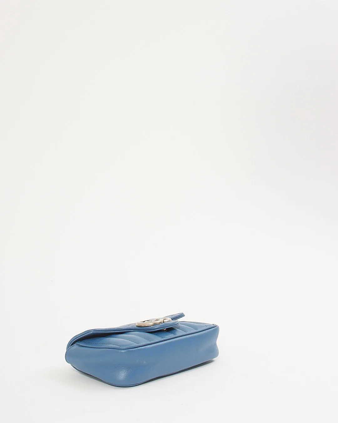 Gucci Blue GG Marmont Super Mini Chain Bag