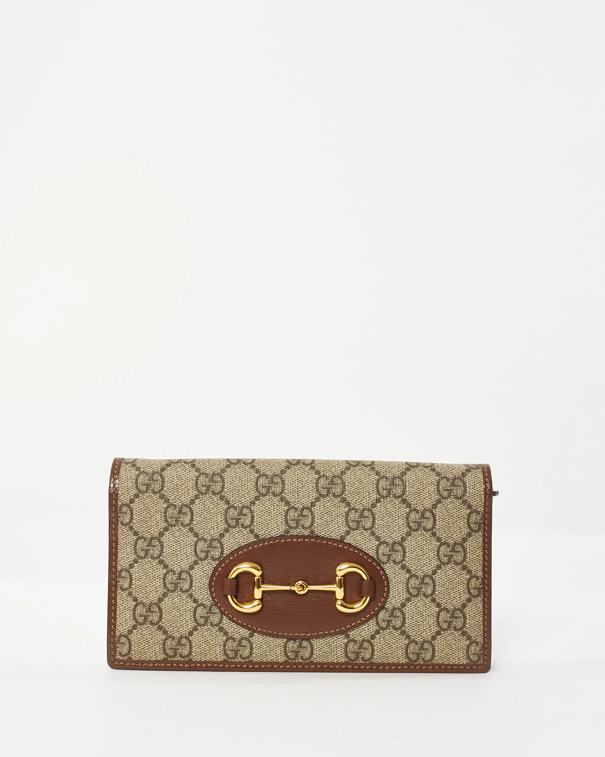 Gucci Coated Canvas 1955 GG Supreme Canvas Wallet On Chain
