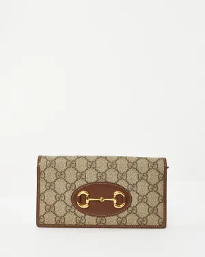 Gucci Coated Canvas 1955 GG Supreme Canvas Wallet On Chain