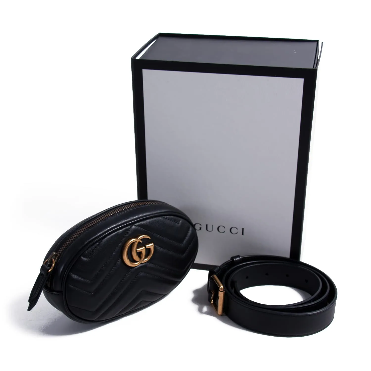 Gucci Marmont Matelassé Leather Belt Bag