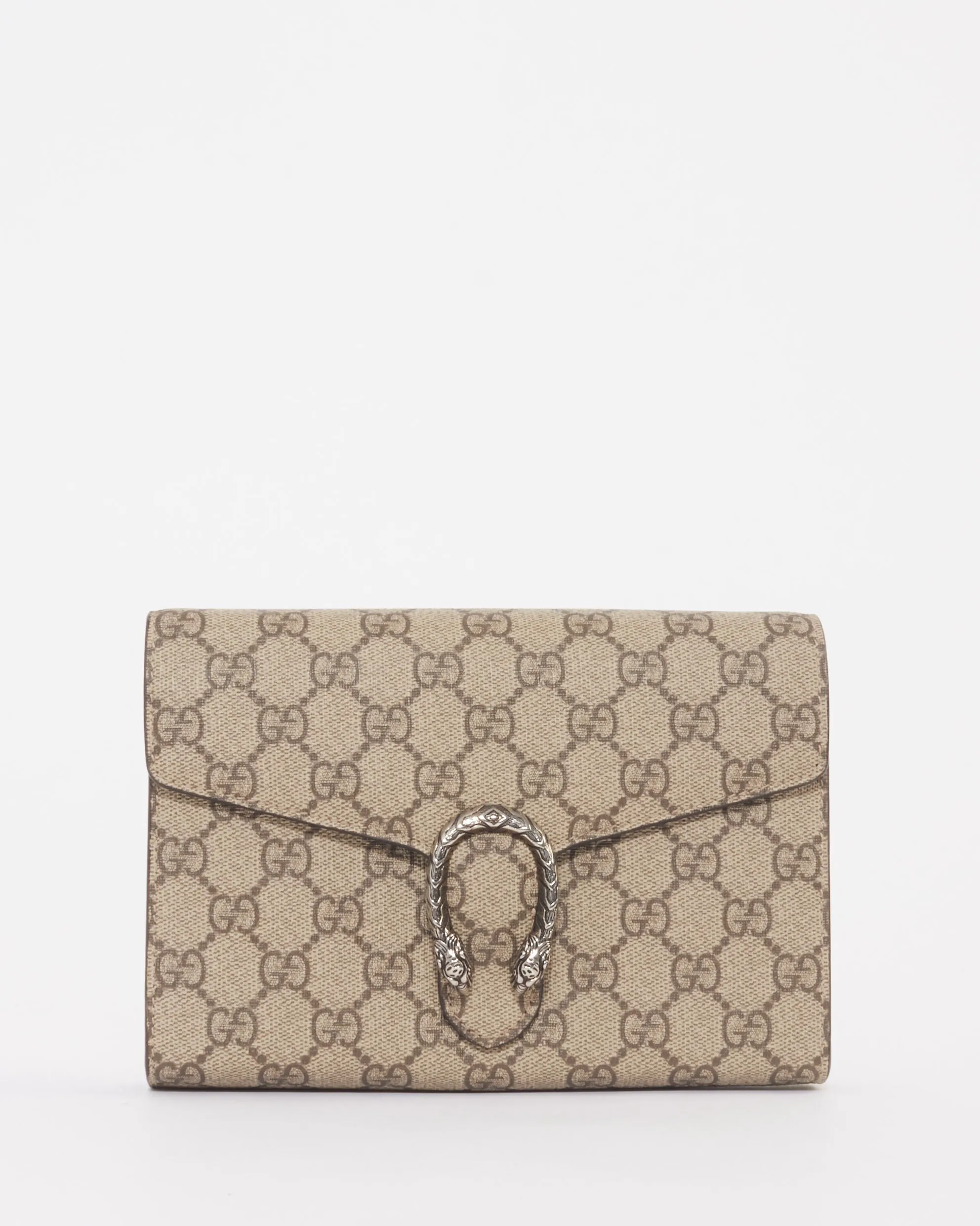 Gucci Monogram GG Canvas Supreme Dionysus Wallet On Chain