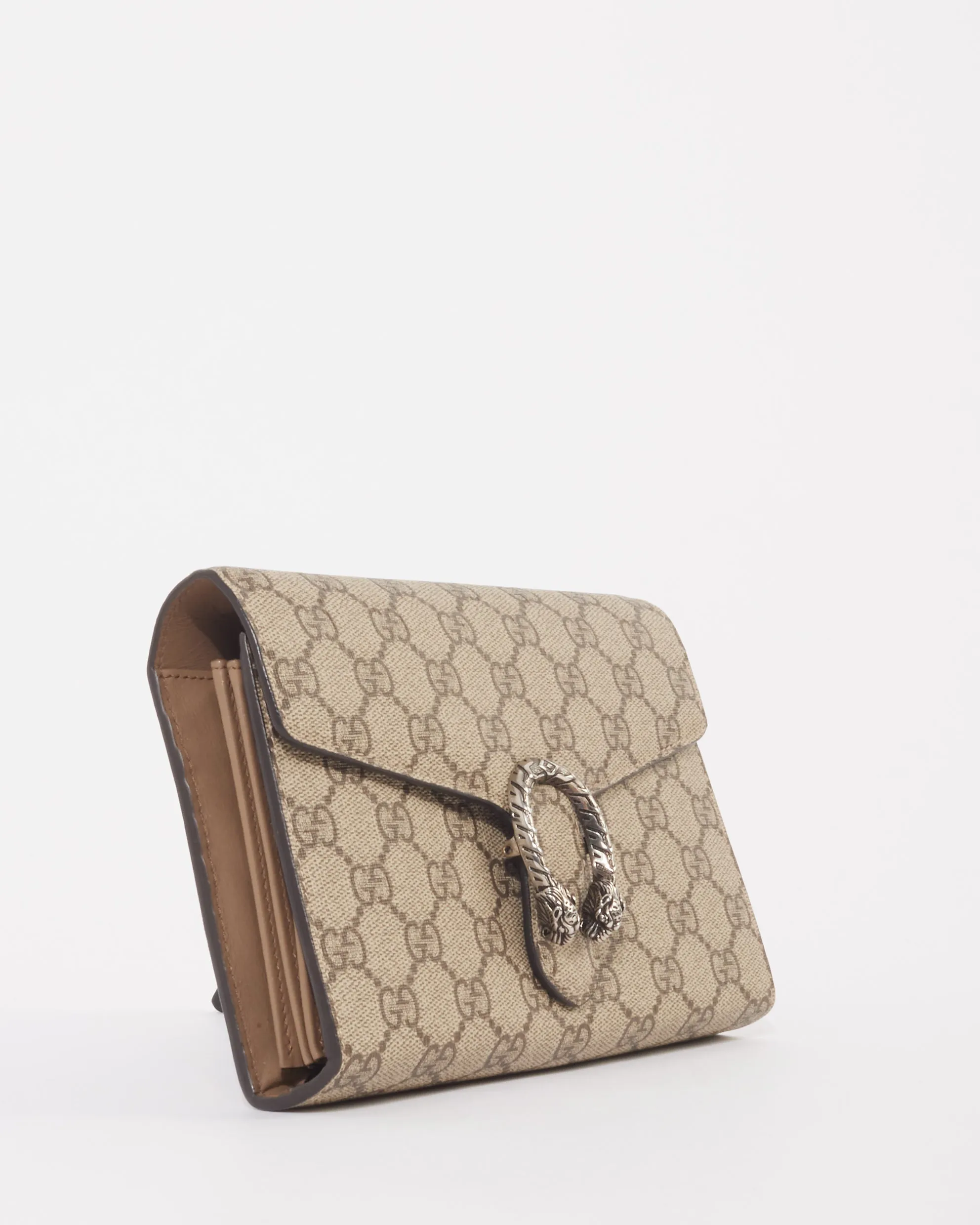 Gucci Monogram GG Canvas Supreme Dionysus Wallet On Chain