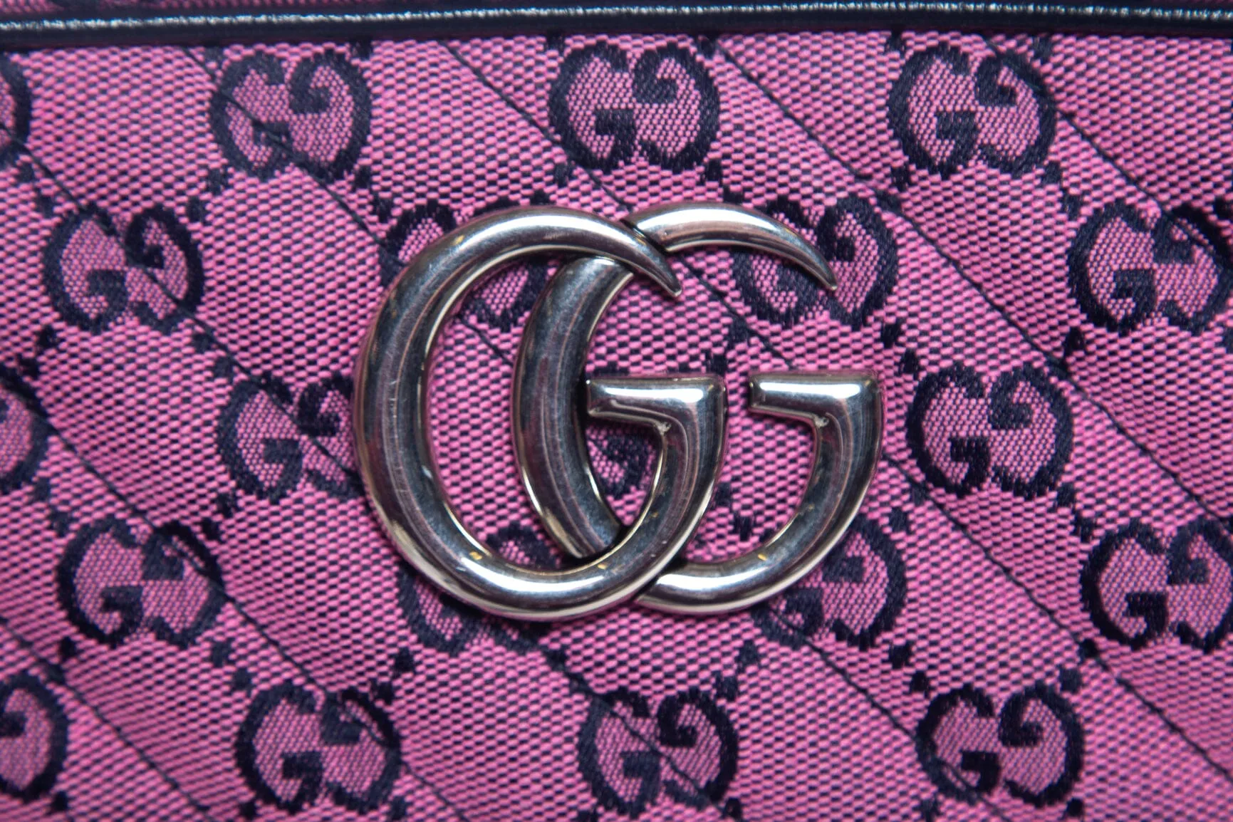 Gucci Pink Marmont GG Canvas Quilted Handbag
