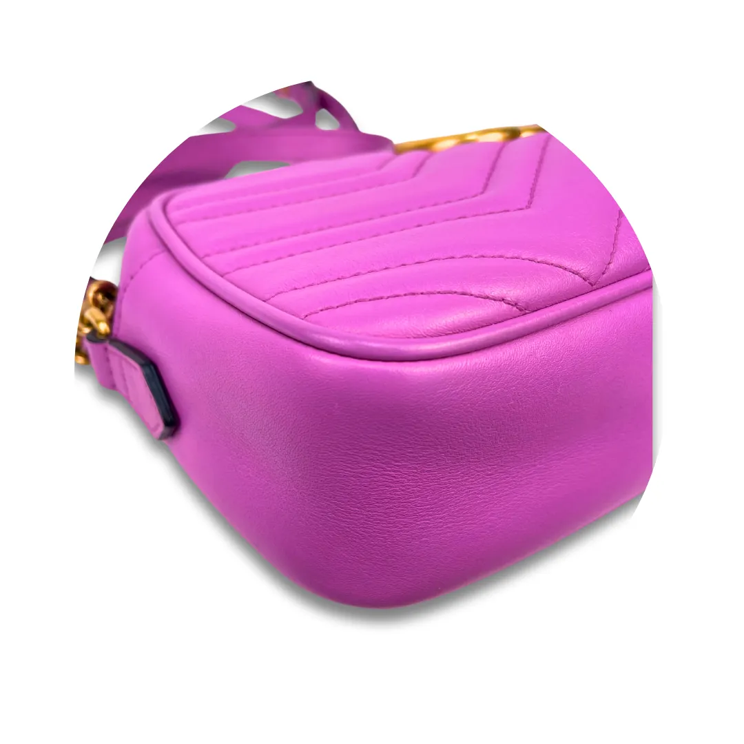 Gucci Pink Small Marmont Camera Bag