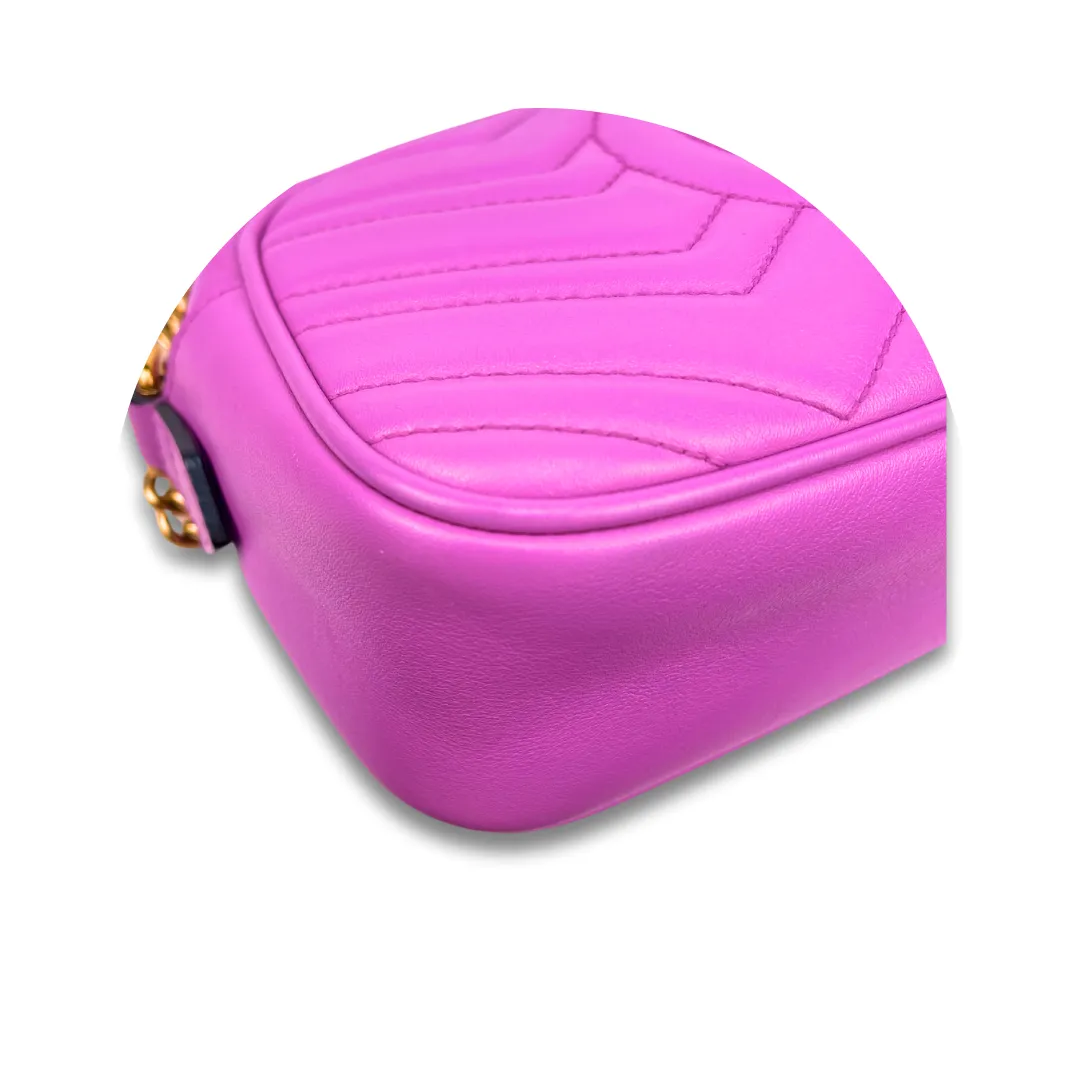 Gucci Pink Small Marmont Camera Bag