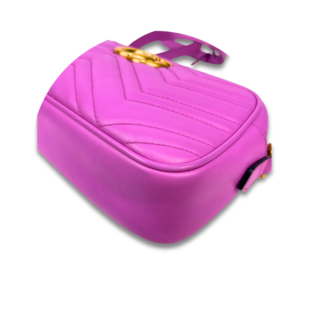Gucci Pink Small Marmont Camera Bag
