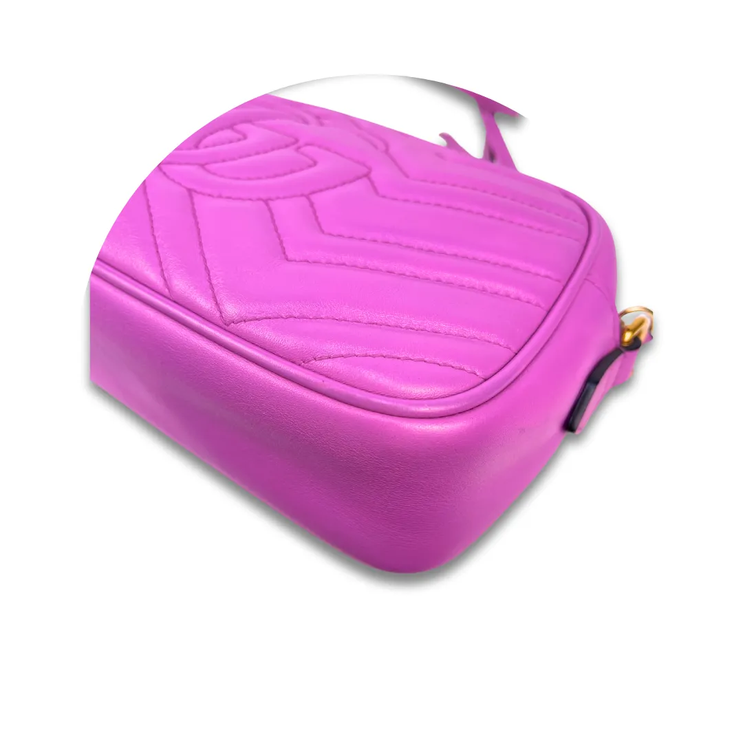 Gucci Pink Small Marmont Camera Bag
