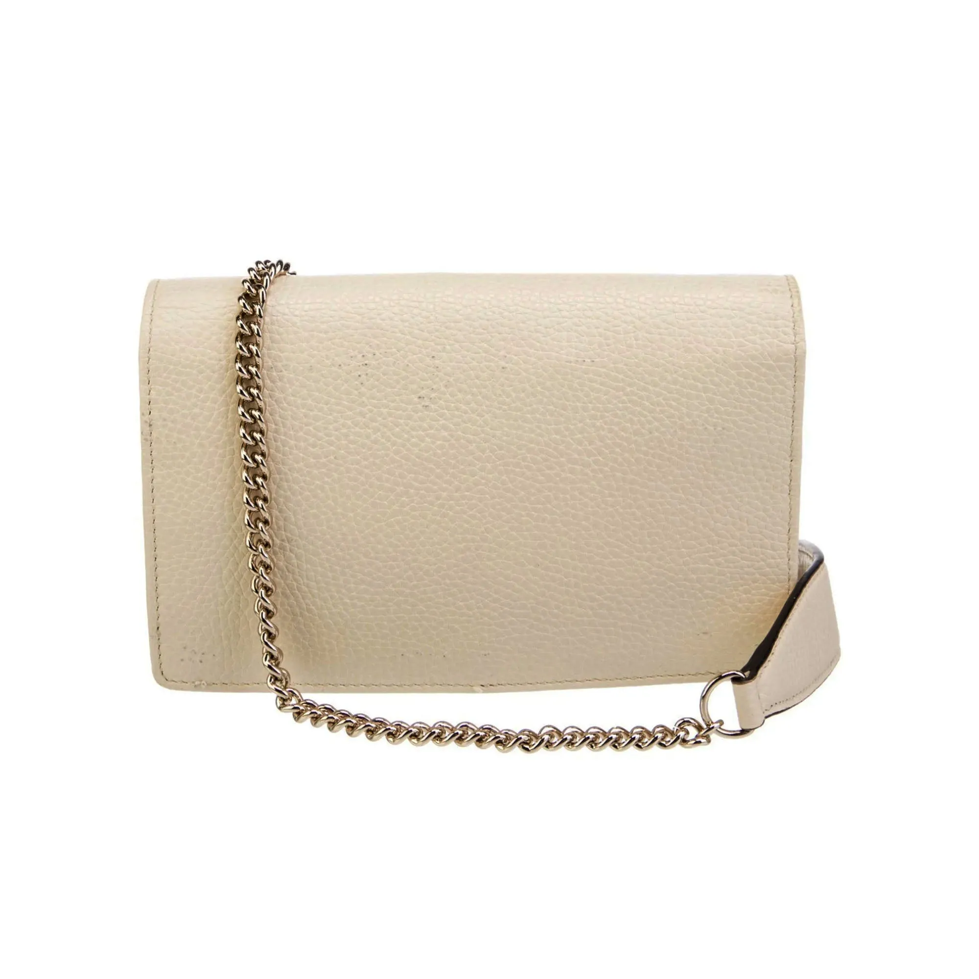 Gucci Soho Off White GG Crossbody Wallet IVORY Italy Leather Handbag Bag Box NEW
