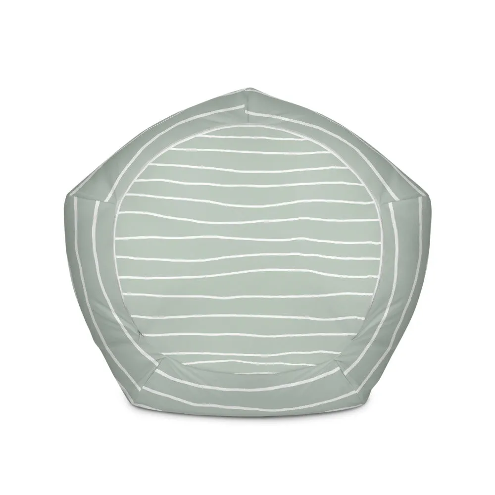 Hand Drawn Lines - Sustainably Made Bean Bag Chair Cover