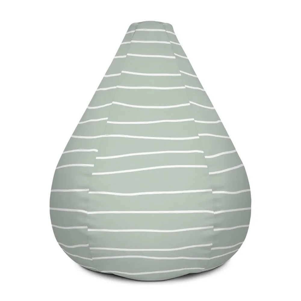 Hand Drawn Lines - Sustainably Made Bean Bag Chair Cover