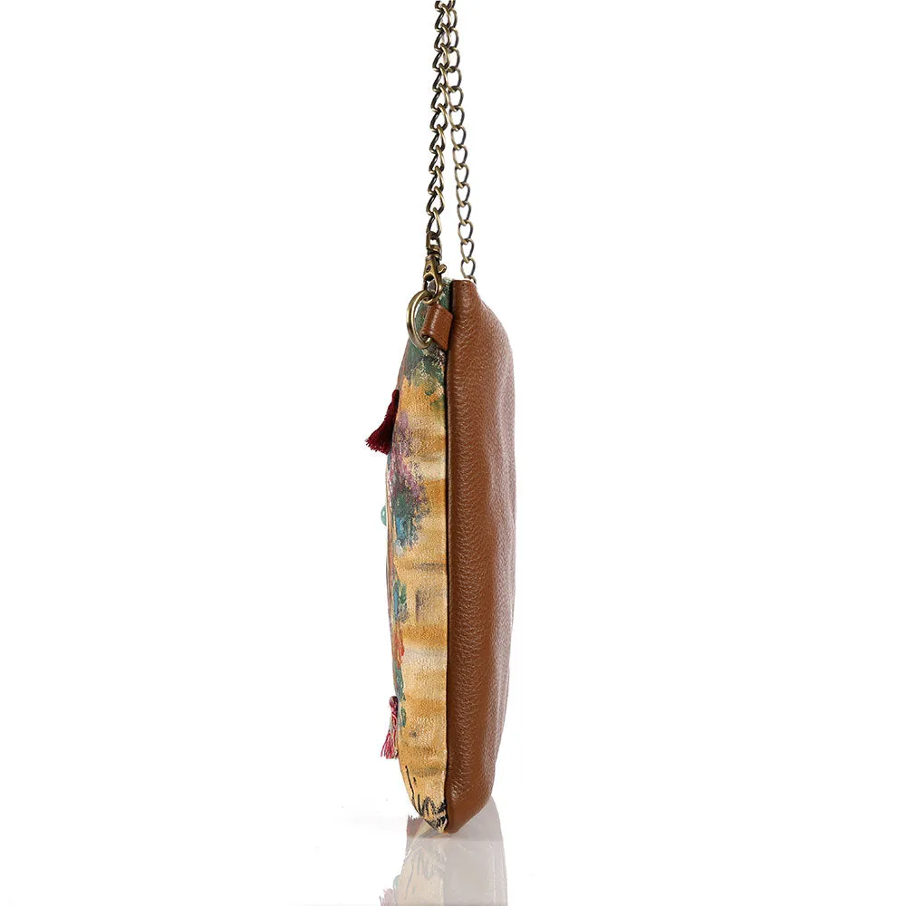 HAND PAINTED LEBANESE HOUSE CROSSBAG