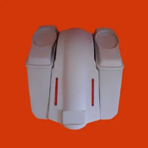 Harley Davidson 5" Softail Heritage Extended Stretched Saddlebags 6 x 9 Speaker Lids LED Fender No CutOuts