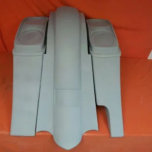 Harley Davidson 6" Heritage Softail Out & Down Extended Saddlebags Dual 6 x 9 Speaker Lids   Fender Right Side Cut Out