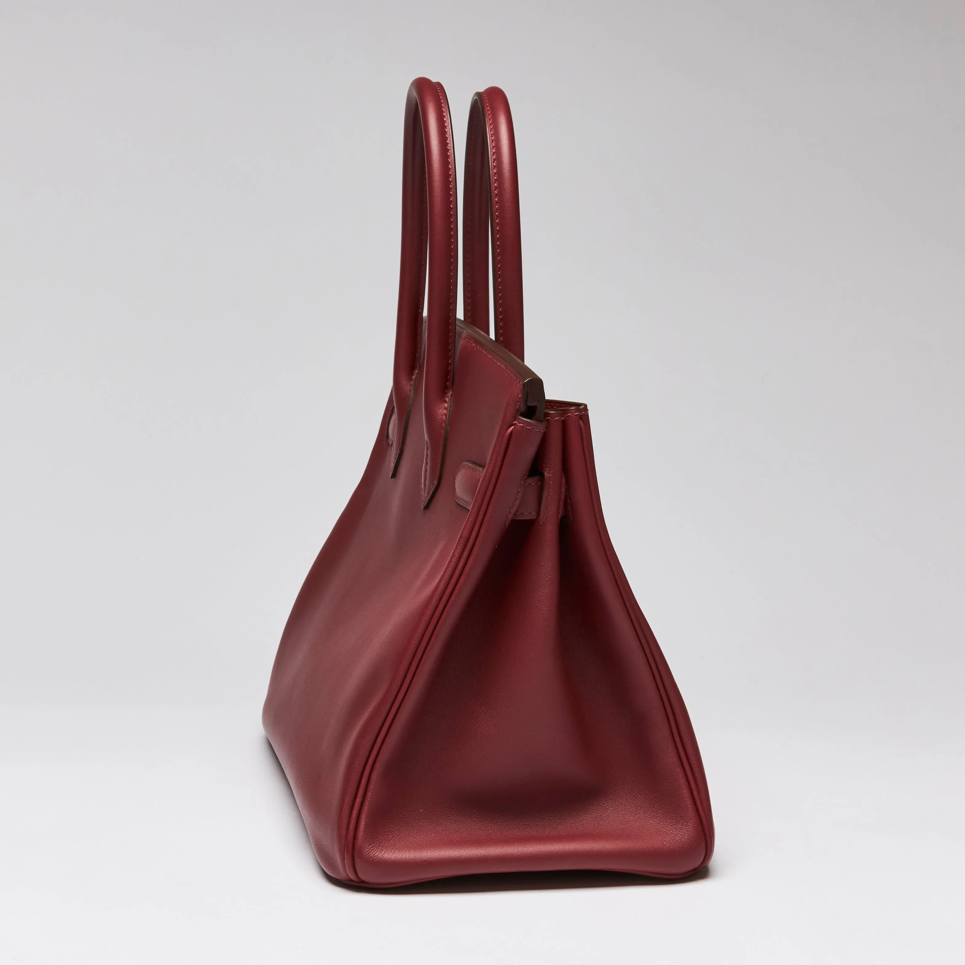 Hermes Deep Red Burgundy Swift Leather Birkin 30
