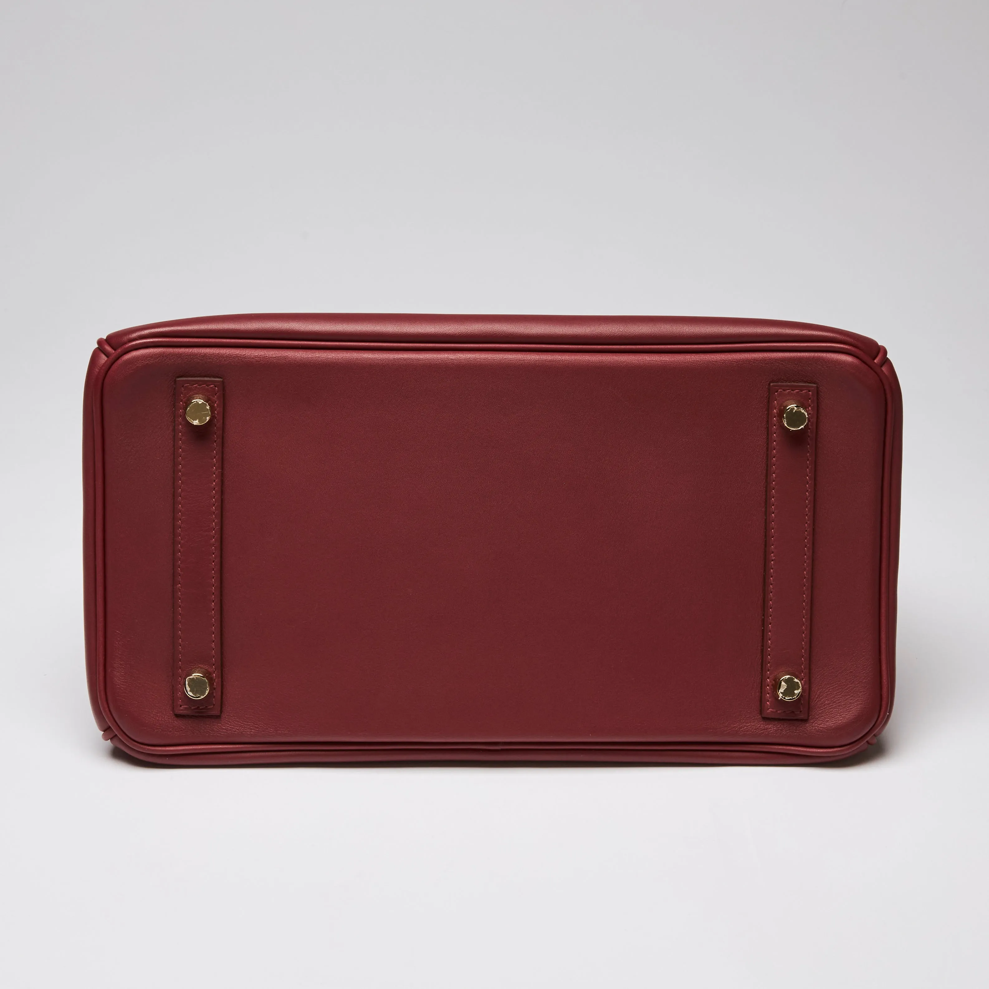 Hermes Deep Red Burgundy Swift Leather Birkin 30