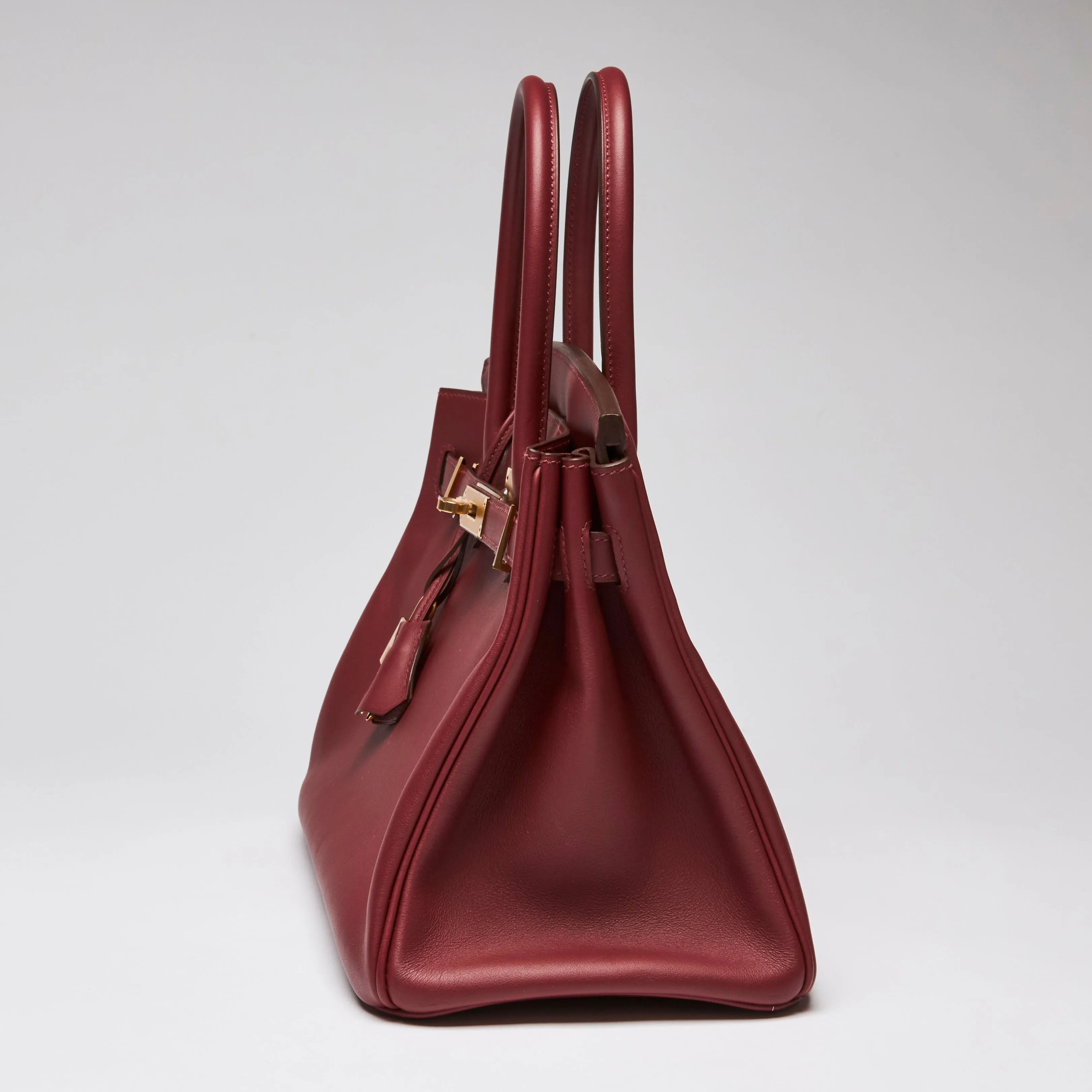Hermes Deep Red Burgundy Swift Leather Birkin 30