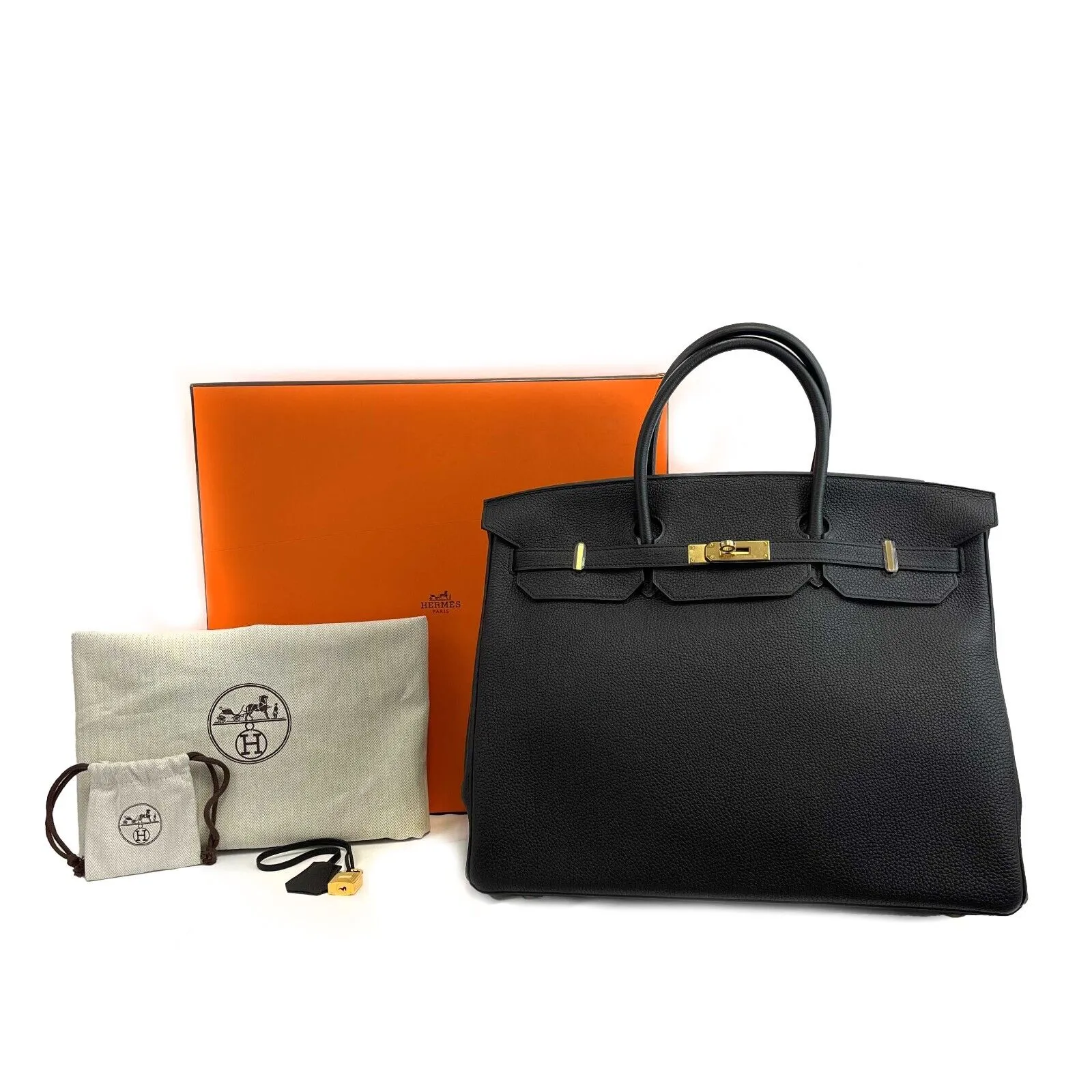 Hermes - NEW Birkin 40 Togo Leather Black Noir 2017 Birkin