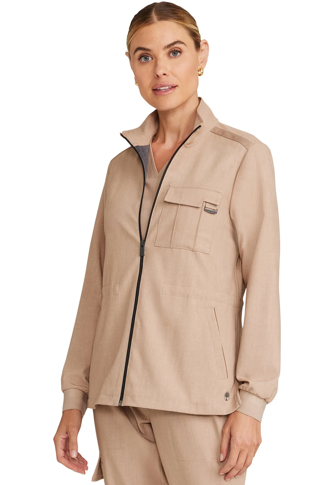 HH Quest HH360 Women's Zip Front Utility Jacket Desert Taupe