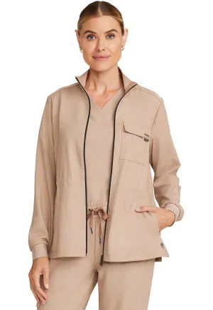 HH Quest HH360 Women's Zip Front Utility Jacket Desert Taupe