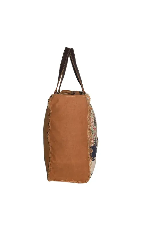 Hopofly - Rug & Leather Overnight Kalki Weekender Bag - JH-6042