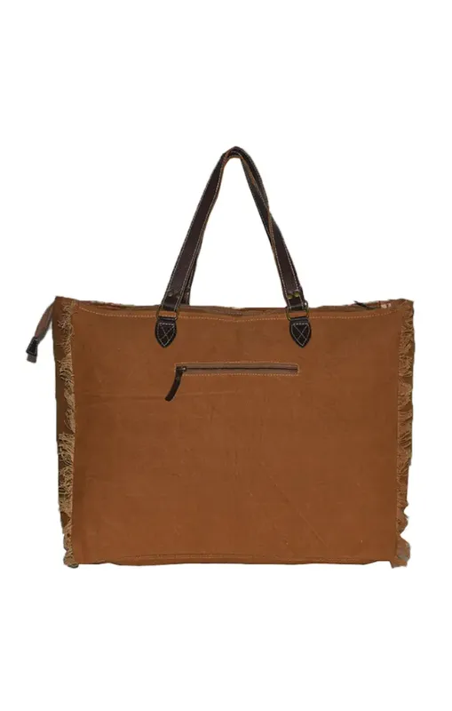 Hopofly - Rug & Leather Overnight Kalki Weekender Bag - JH-6042