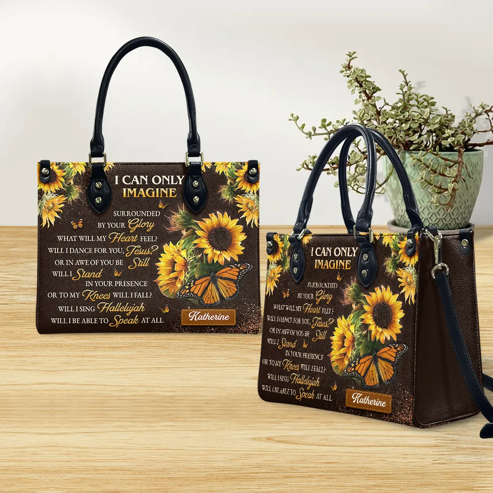 I Can Only Imagine Sunflower Leather Bag