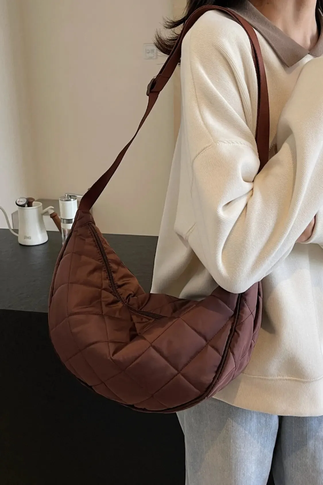 'Imani' Quilted Crossbody Bag