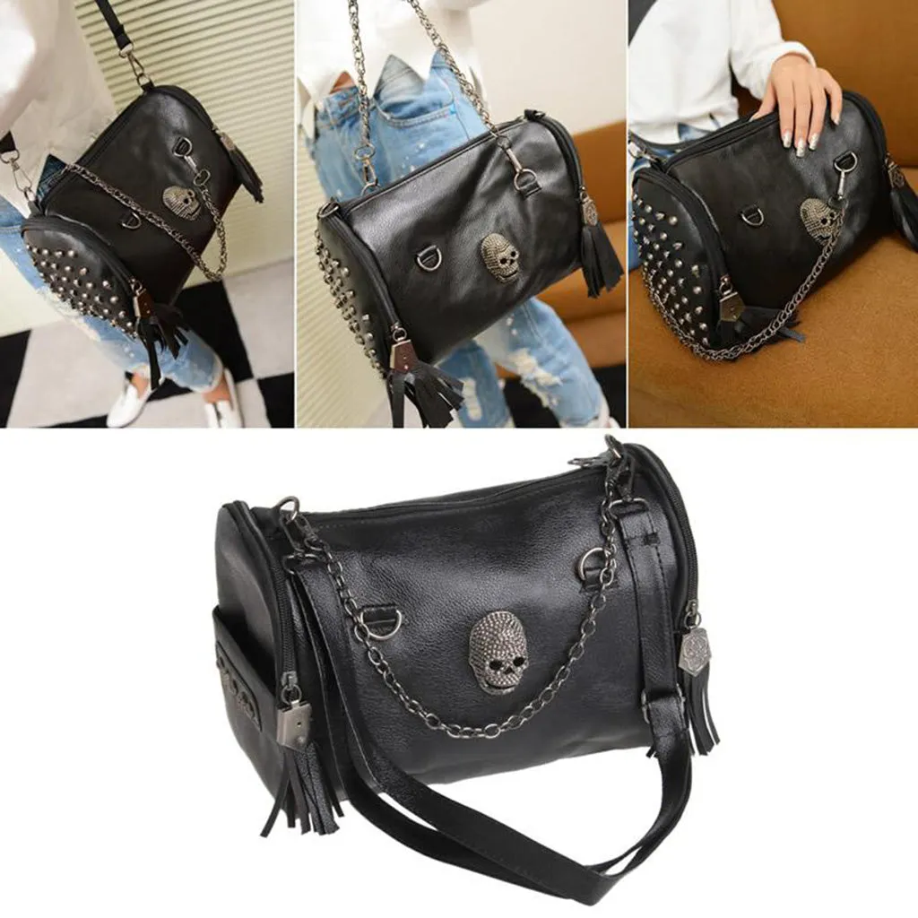 Impressive Women's Skull Shoulder Bag