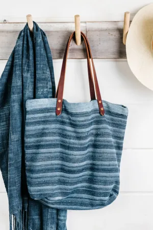 Indigo Stripe Tote