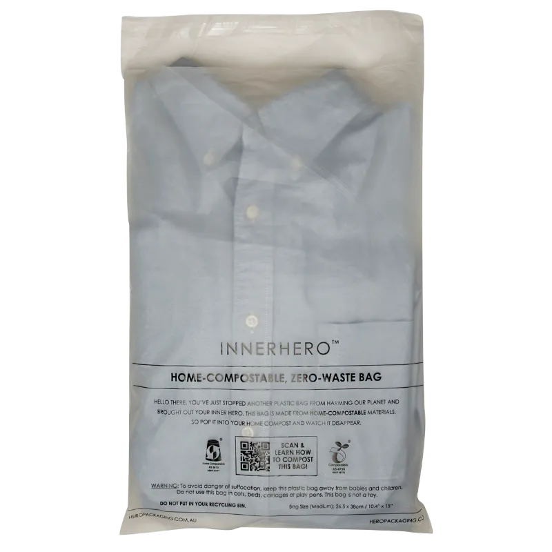 INNERHERO Home Compostable Garment Bags - from packs of 100