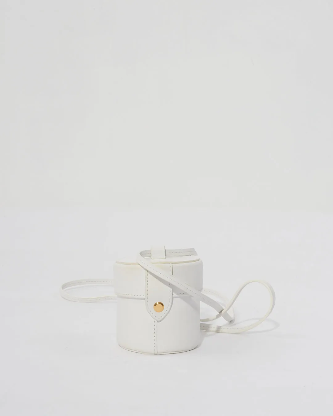 Jacquemus White Leather Mini Bucket Bag