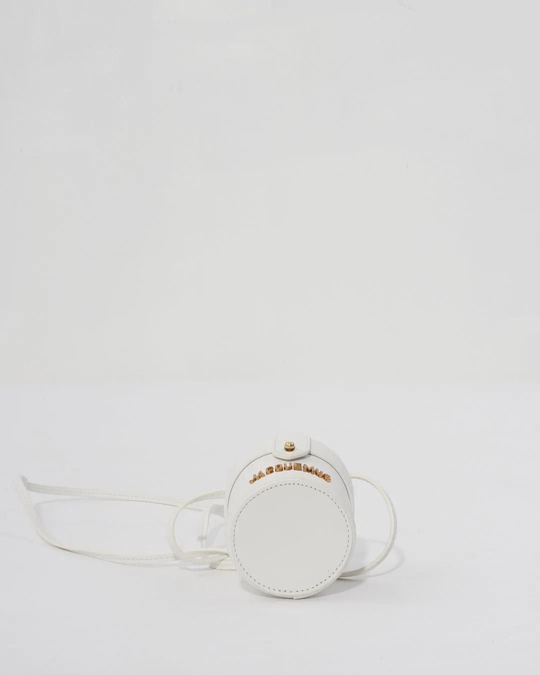 Jacquemus White Leather Mini Bucket Bag