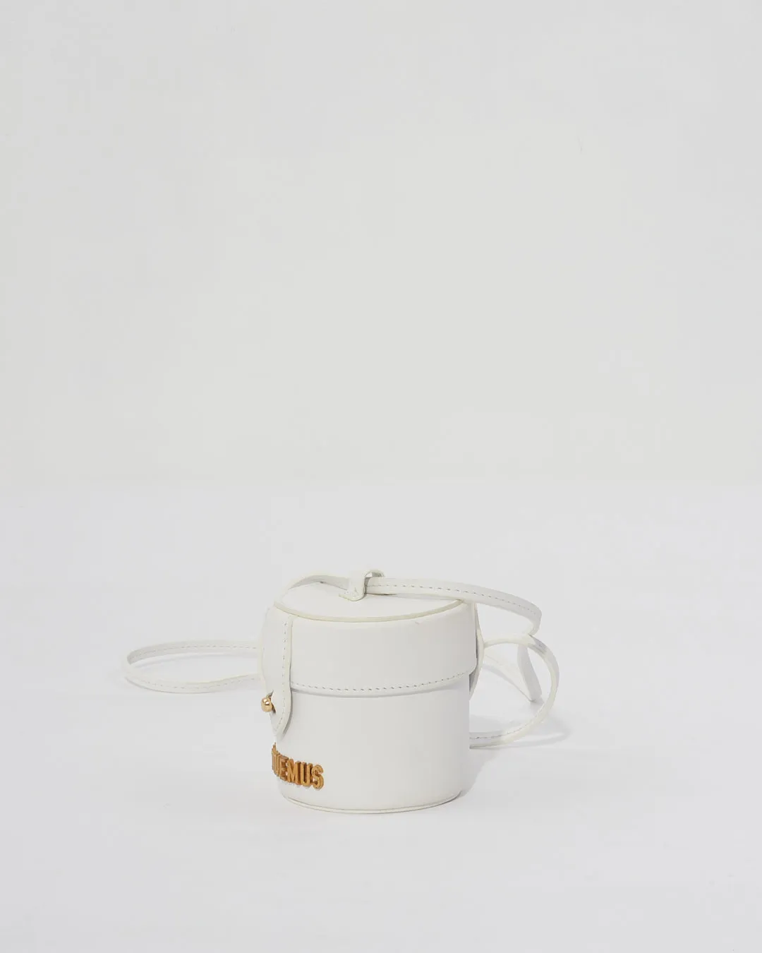 Jacquemus White Leather Mini Bucket Bag