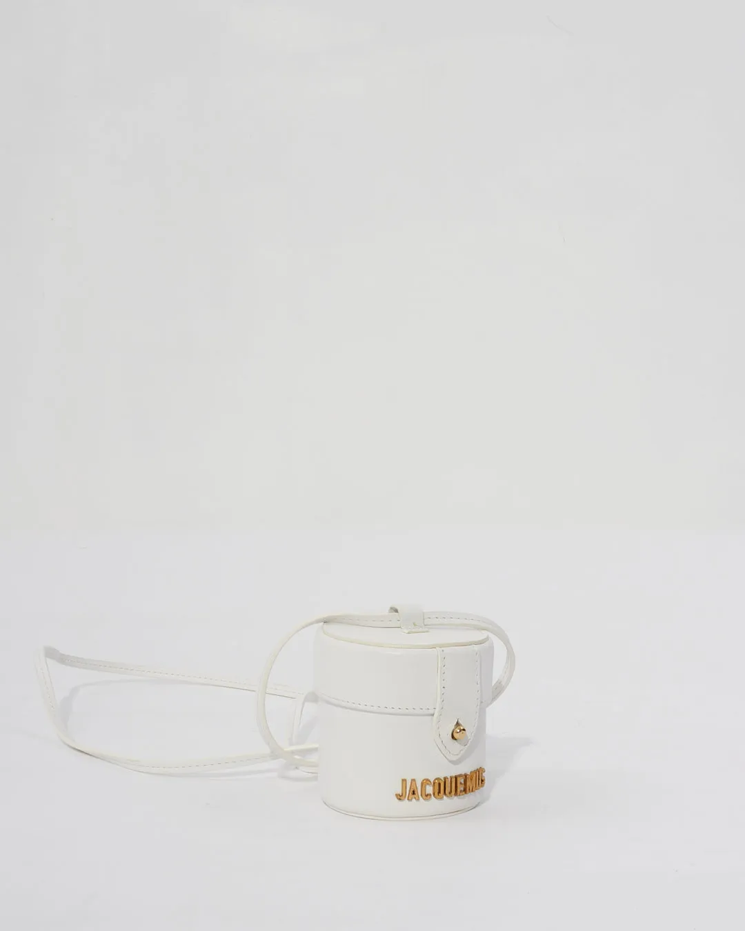 Jacquemus White Leather Mini Bucket Bag