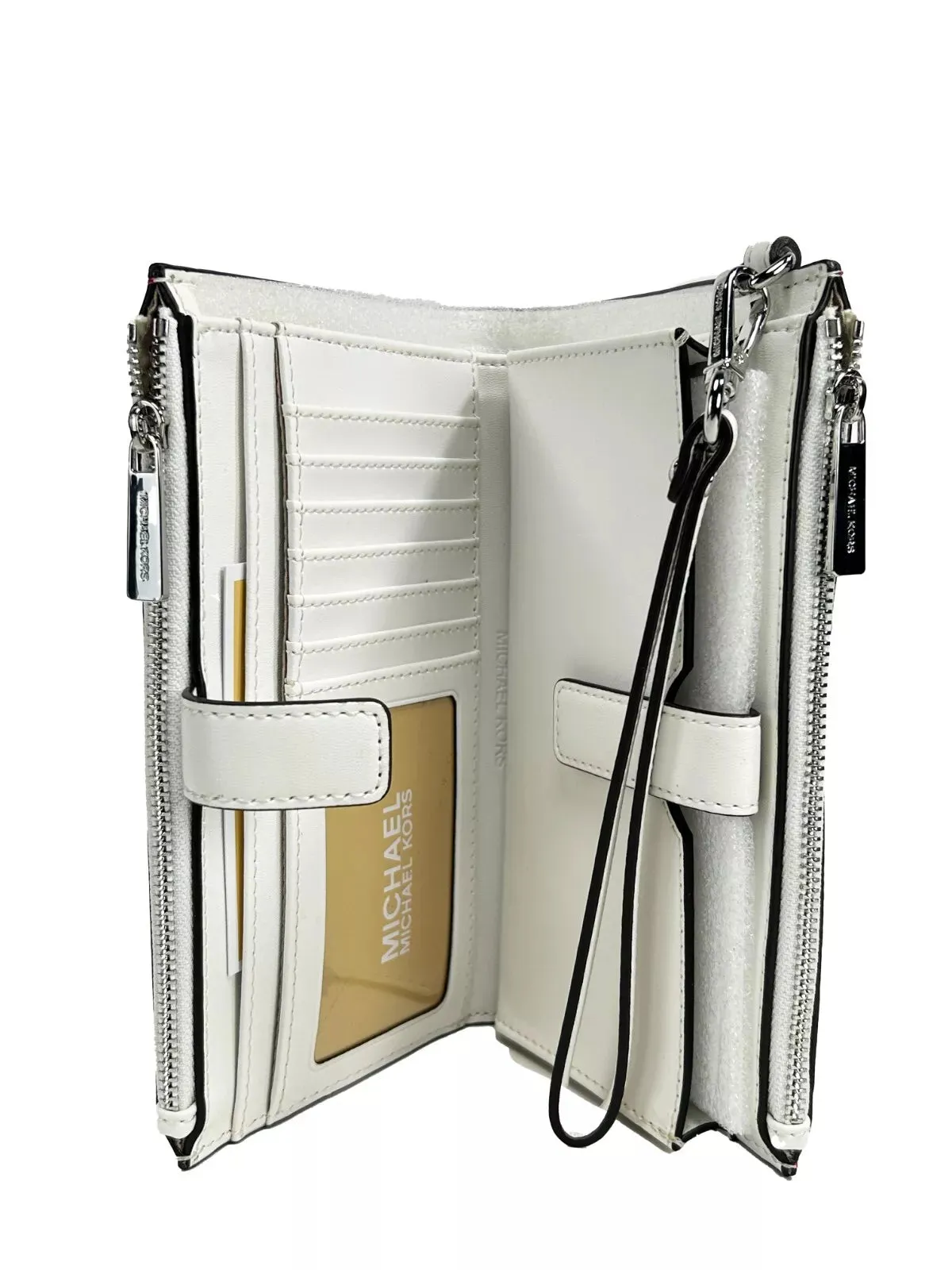 Jet Set Travel Double Zip Wristlet Wallet Dragon Fruit