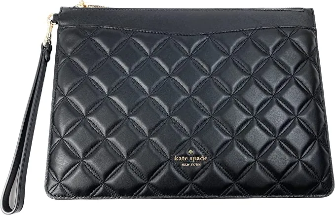 KATE SPADE NEW YORK NATALIA LARGE QUILTED LEATHER CLUTCH